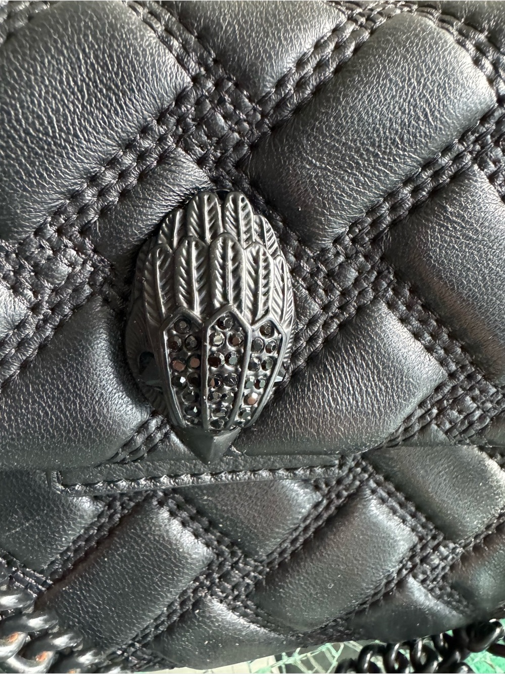 Kurt Geiger Quilted Chain Shoulder crossbody Bag - Black - Picture 5 of 10